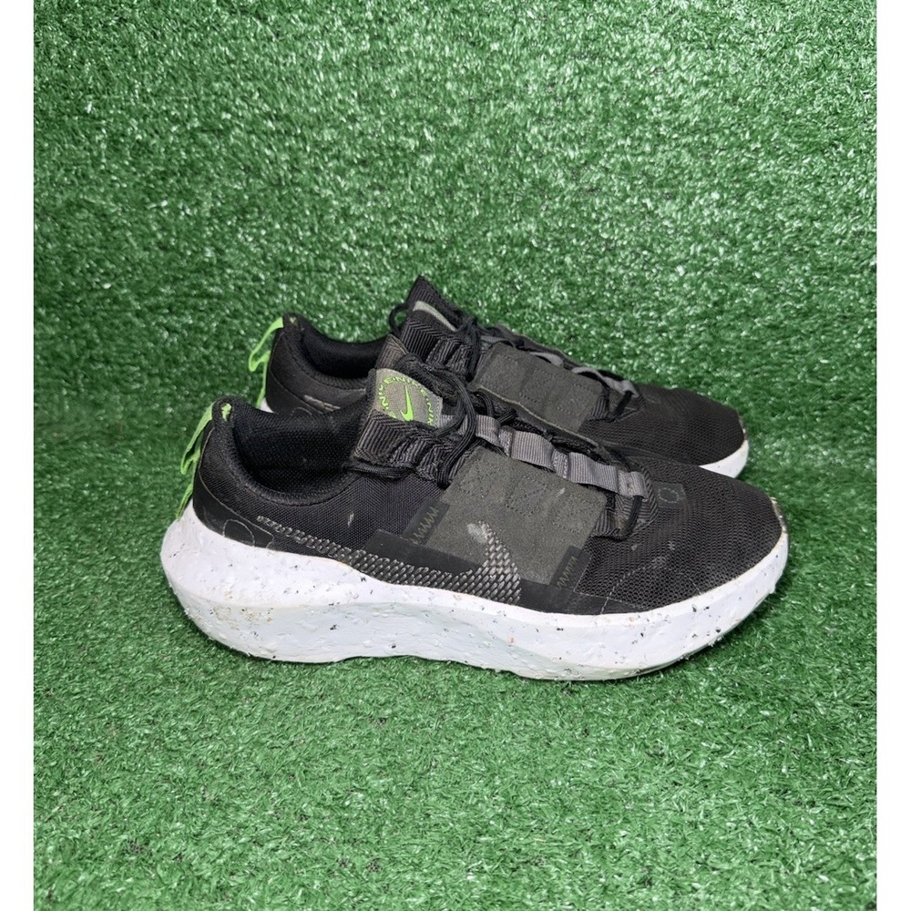 Nike Women Size 9 Crater Impact White Black Running Shoe Gym Sneakers CW2386-001